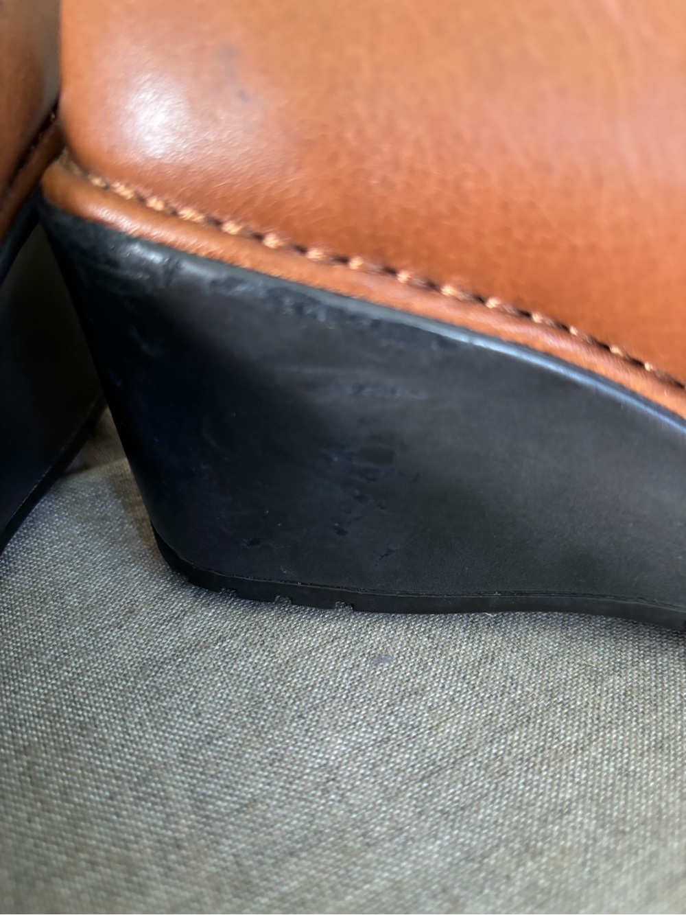 Rockport‎ Dynamic Suspension Brown Leather Comfort Wedge Loafers - Picture 4 of 6